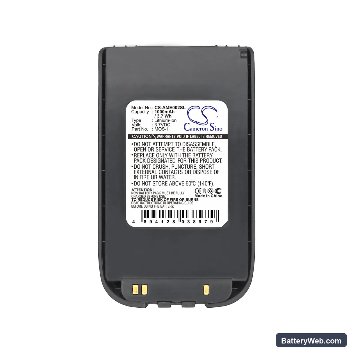 AMOI MOS-1 Replacement Battery, 3.7V, 1000mAh, Li-ion 5
