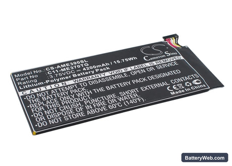 Asus ME370TG Replacement Battery, 3.75V, 4200mAh, Li-Polymer 2