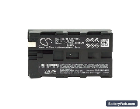 AML M7100 Replacement Battery, 7.4V, 2200mAh, Li-ion 5