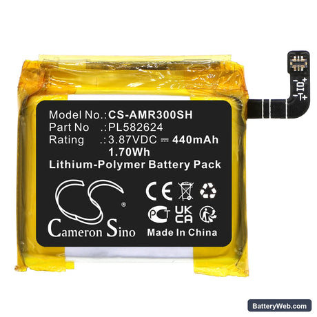 Amazfit GTR 3 Replacement Battery, 3.87V, 440mAh, Li-Polymer 3