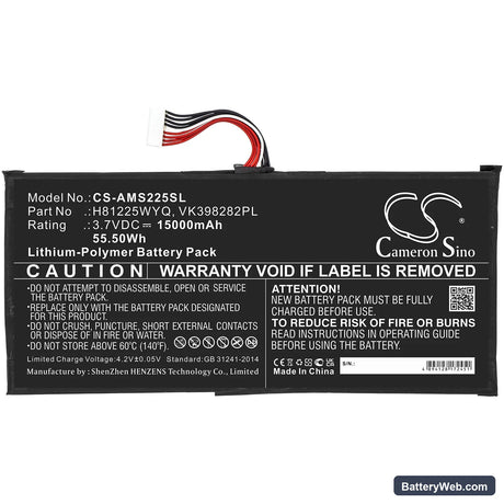 Autel MaxiSys Elite Replacement Battery, 3.7V, 15000mAh, Li-Polymer 3