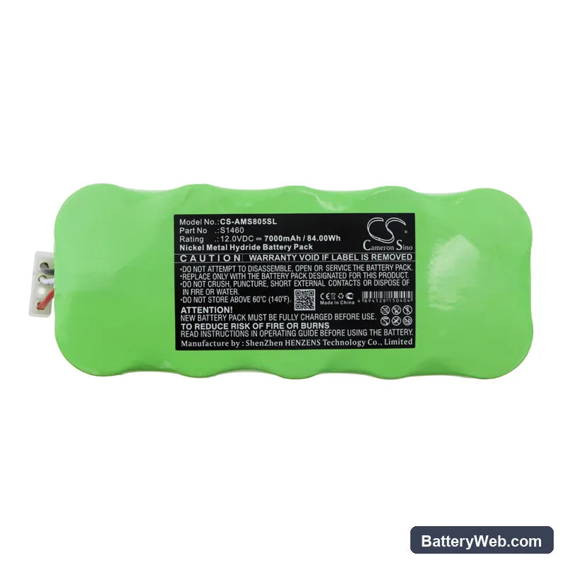 Amplivox S805A Replacement Battery, 12V, 7000mAh, Ni-MH 3