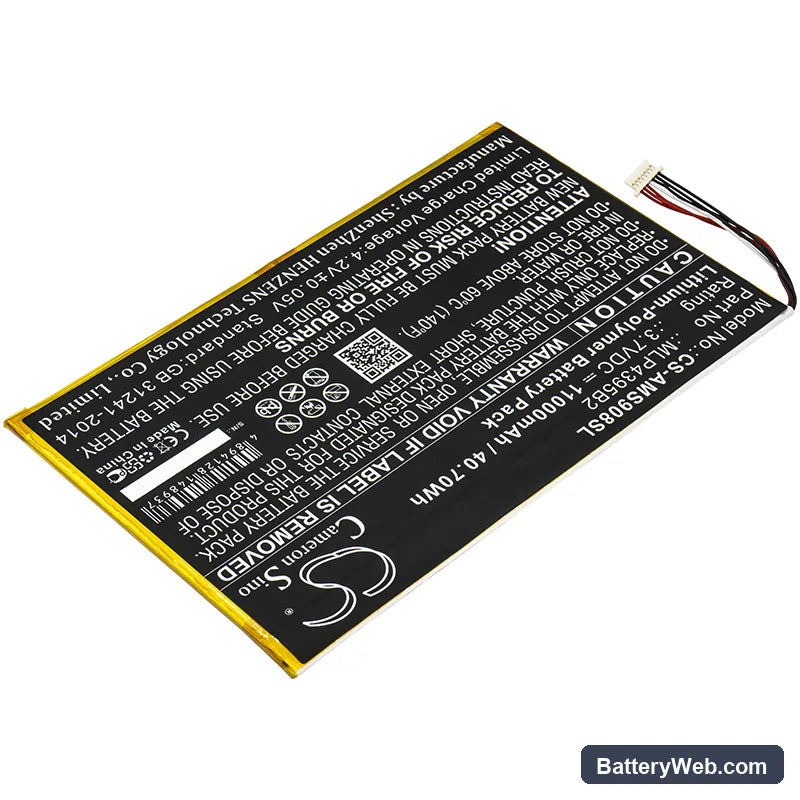Autel MaxiSys MS908 Replacement Battery, 3.7V, 11000mAh, Li-Polymer 2