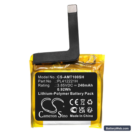 Amazfit GTS Replacement Battery, 3.85V, 240mAh, Li-Polymer 3