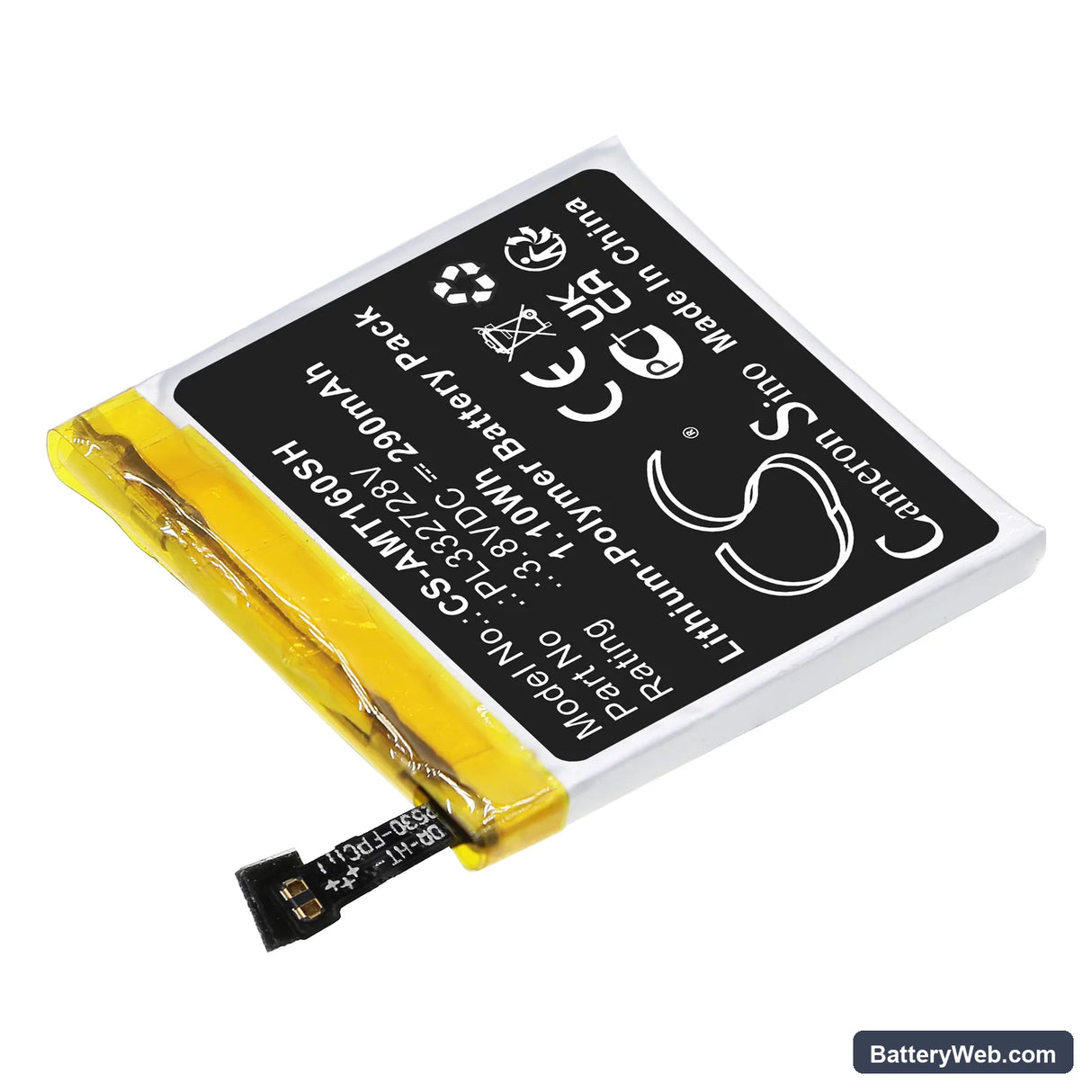 Amazfit Stratos Replacement Battery, 3.8V, 290mAh, Li-Polymer 2