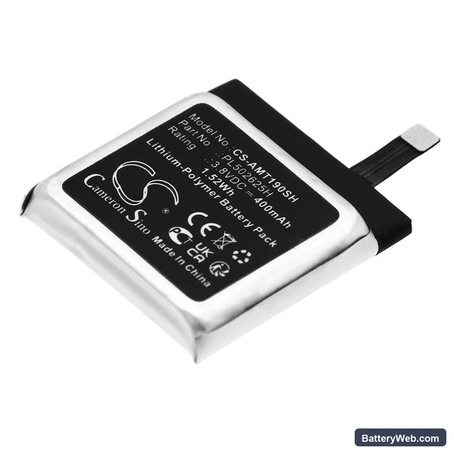Amazfit GTR 47mm Replacement Battery, 3.8V, 400mAh, Li-Polymer 1