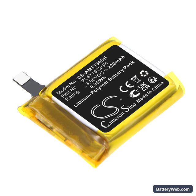 Amazfit A1969 Replacement Battery, 3.85V, 220mAh, Li-Polymer 1