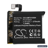 Amazfit GTS 4 Mini Replacement Battery, 3.87V, 270mAh, Li-Polymer 3