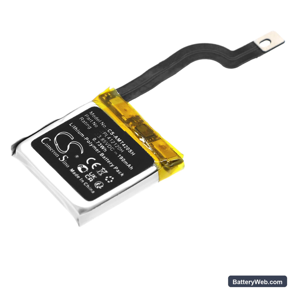 Amazfit GTR 42mm Replacement Battery, 3.85V, 190mAh, Li-Polymer 1