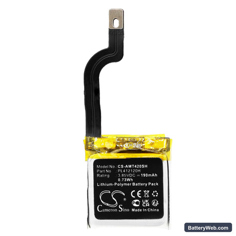 Amazfit GTR 42mm Replacement Battery, 3.85V, 190mAh, Li-Polymer 3