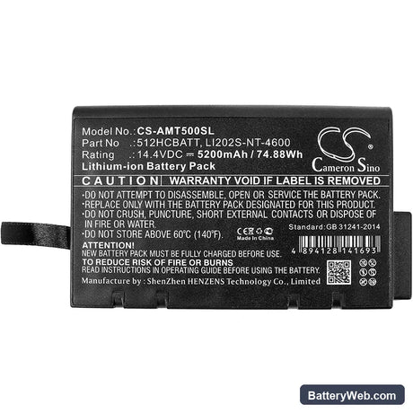 TSI 8533EP Replacement Battery, 14.4V, 5200mAh, Li-ion 5