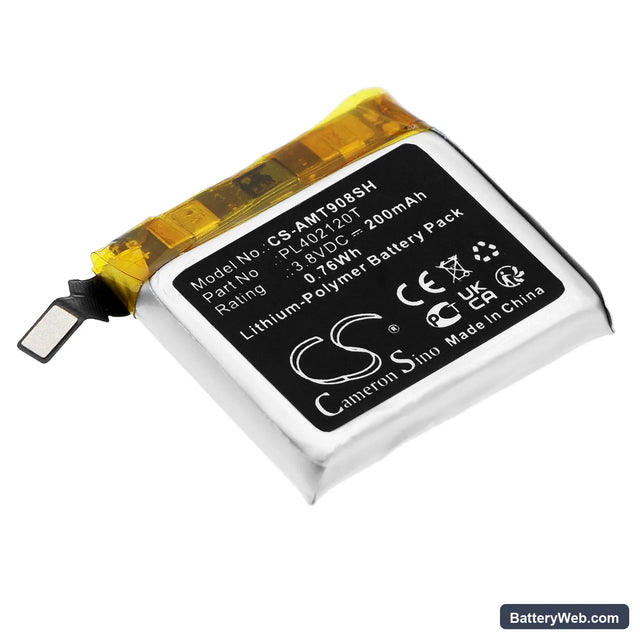 Amazfit ARES Replacement Battery, 3.8V, 200mAh, Li-Polymer 1