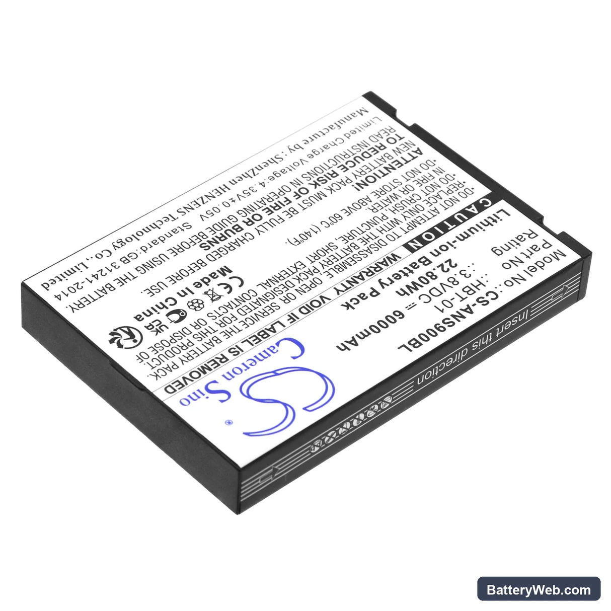 Aisino A90 Replacement Battery, 3.8V, 6000mAh, Li-ion 2