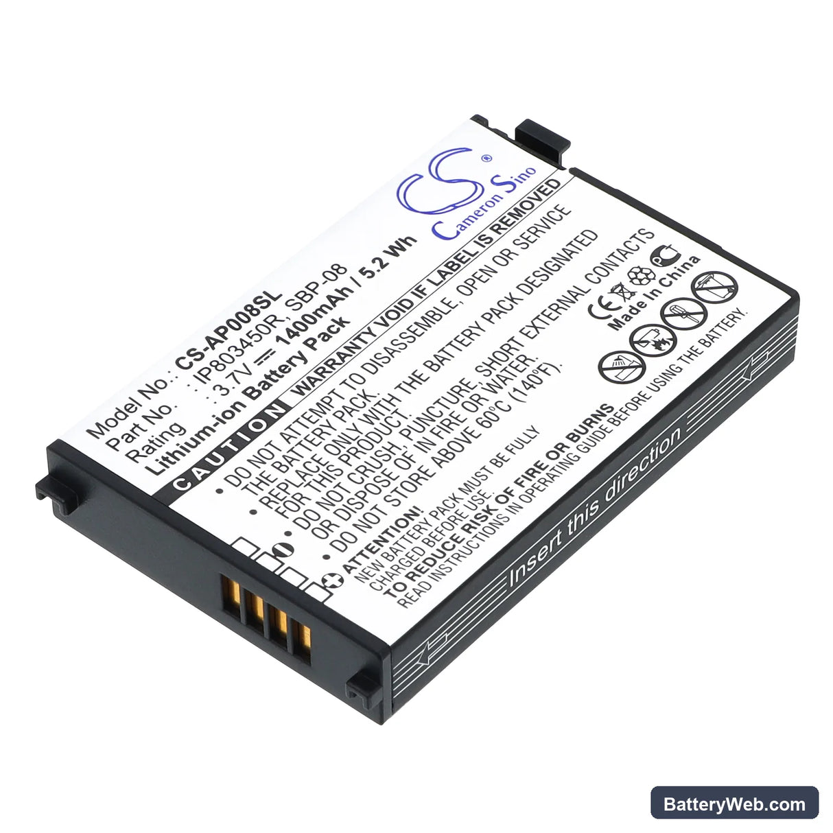 Asus SBP-08 Replacement Battery, 3.7V, 1400mAh, Li-ion 1