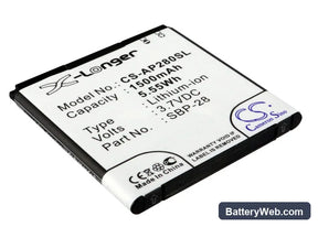 Asus PadFone Replacement Battery, 3.7V, 1500mAh, Li-ion 1