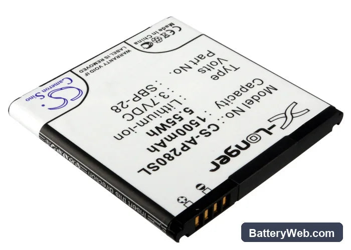 Asus PadFone Replacement Battery, 3.7V, 1500mAh, Li-ion 2