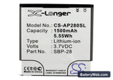 Asus PadFone Replacement Battery, 3.7V, 1500mAh, Li-ion 5