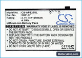 Asus P320 Replacement Battery, 3.7V, 1100mAh, Li-ion 5