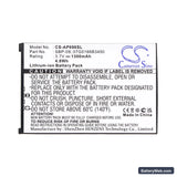Asus MyPal A686 Replacement Battery, 3.7V, 1300mAh, Li-ion 3