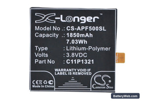 Asus PadFone E Replacement Battery, 3.8V, 1850mAh, Li-Polymer 1
