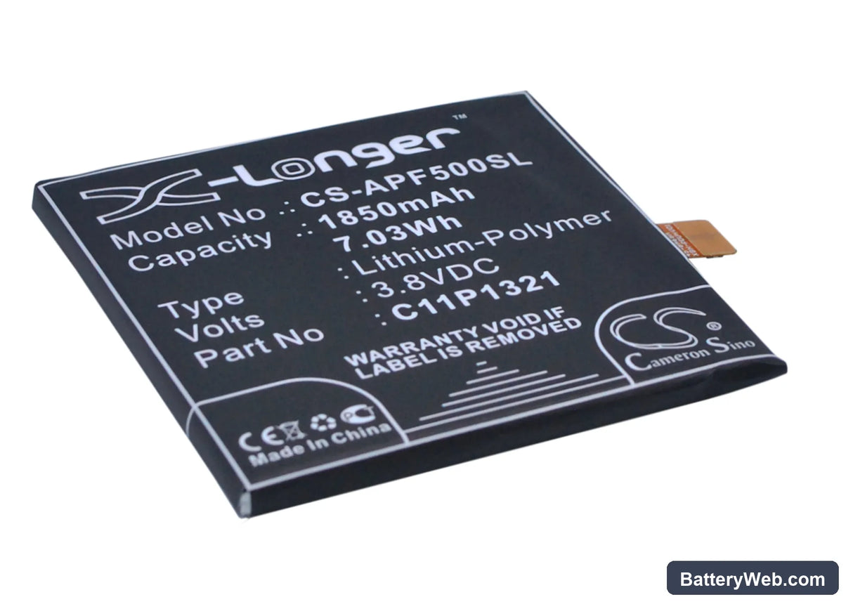 Asus PadFone E Replacement Battery, 3.8V, 1850mAh, Li-Polymer 2