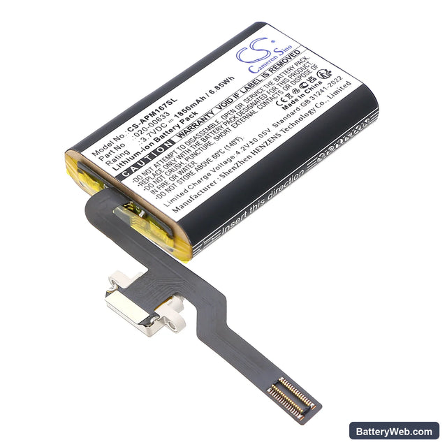 Apple A1657 Replacement Battery, 3.7V, 1850mAh, Li-ion 1
