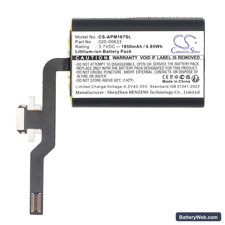 Apple A1657 Replacement Battery, 3.7V, 1850mAh, Li-ion 4