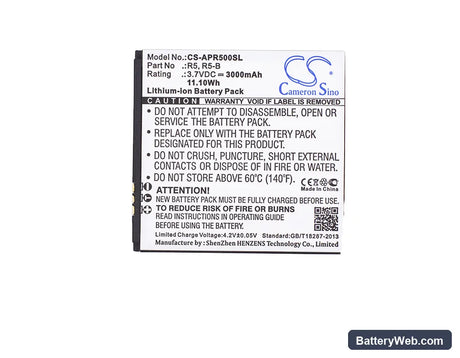 Aspera R5 Replacement Battery, 3.7V, 3000mAh, Li-ion 5
