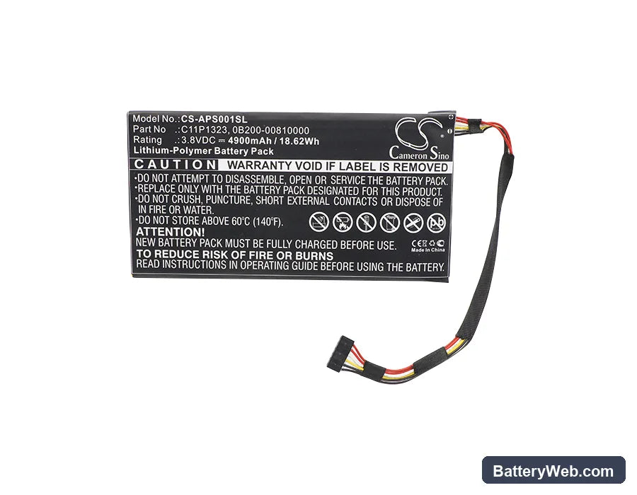 Asus PadFone S Replacement Battery, 3.8V, 4900mAh, Li-Polymer 5