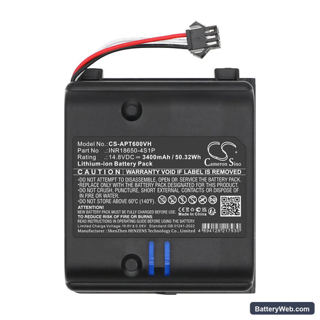 Aiper MT600 Replacement Battery, 14.8V, 3400mAh, Li-ion 3