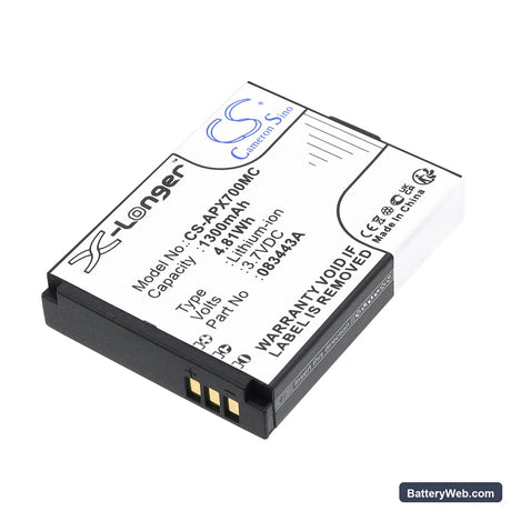 Actionpro X7 Replacement Battery, 3.7V, 1300mAh, Li-ion 1