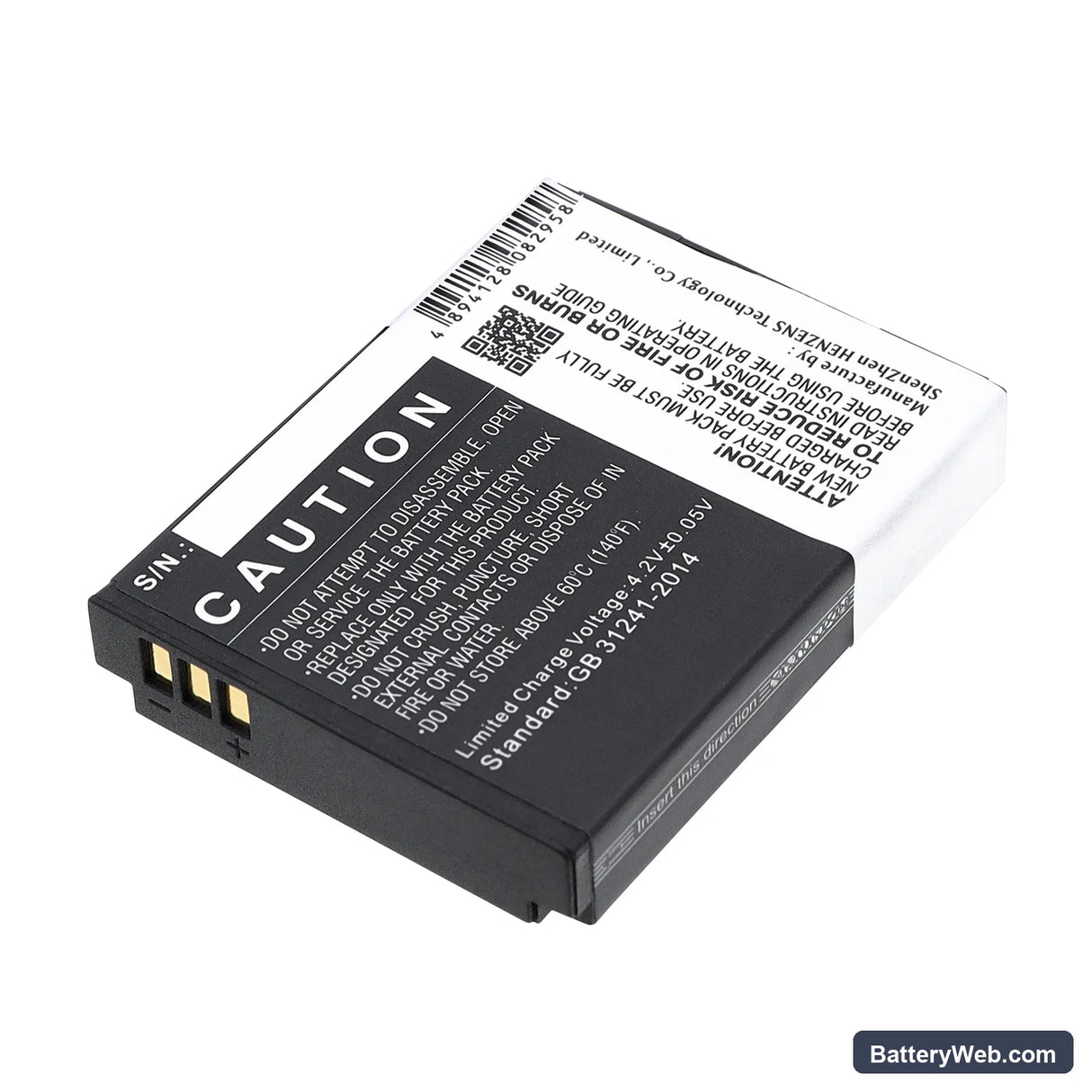 Actionpro X7 Replacement Battery, 3.7V, 1300mAh, Li-ion 3