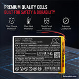 Archos 101 Core 3G Replacement Battery, 3.7V, 5000mAh, Li-Polymer 6