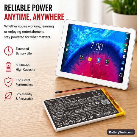 Archos 101 Core 3G Replacement Battery, 3.7V, 5000mAh, Li-Polymer 7