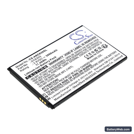 Archos Oxygen 63 Replacement Battery, 3.8V, 3000mAh, Li-ion 1