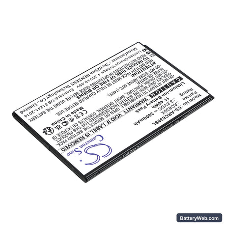 Archos Oxygen 63 Replacement Battery, 3.8V, 3000mAh, Li-ion 2