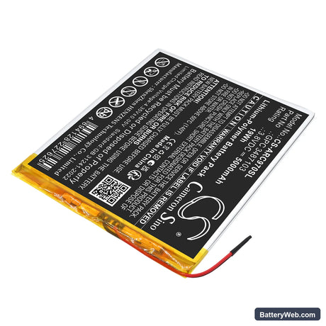Archos AC97CPL Replacement Battery, 3.8V, 5000mAh, Li-Polymer 2