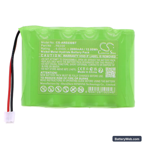 Alula Translator Replacement Battery, 6V, 2000mAh, Ni-MH 3