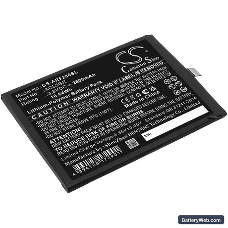 Archos 5.5 Hero V3 Replacement Battery, 3.8V, 2800mAh, Li-Polymer 1