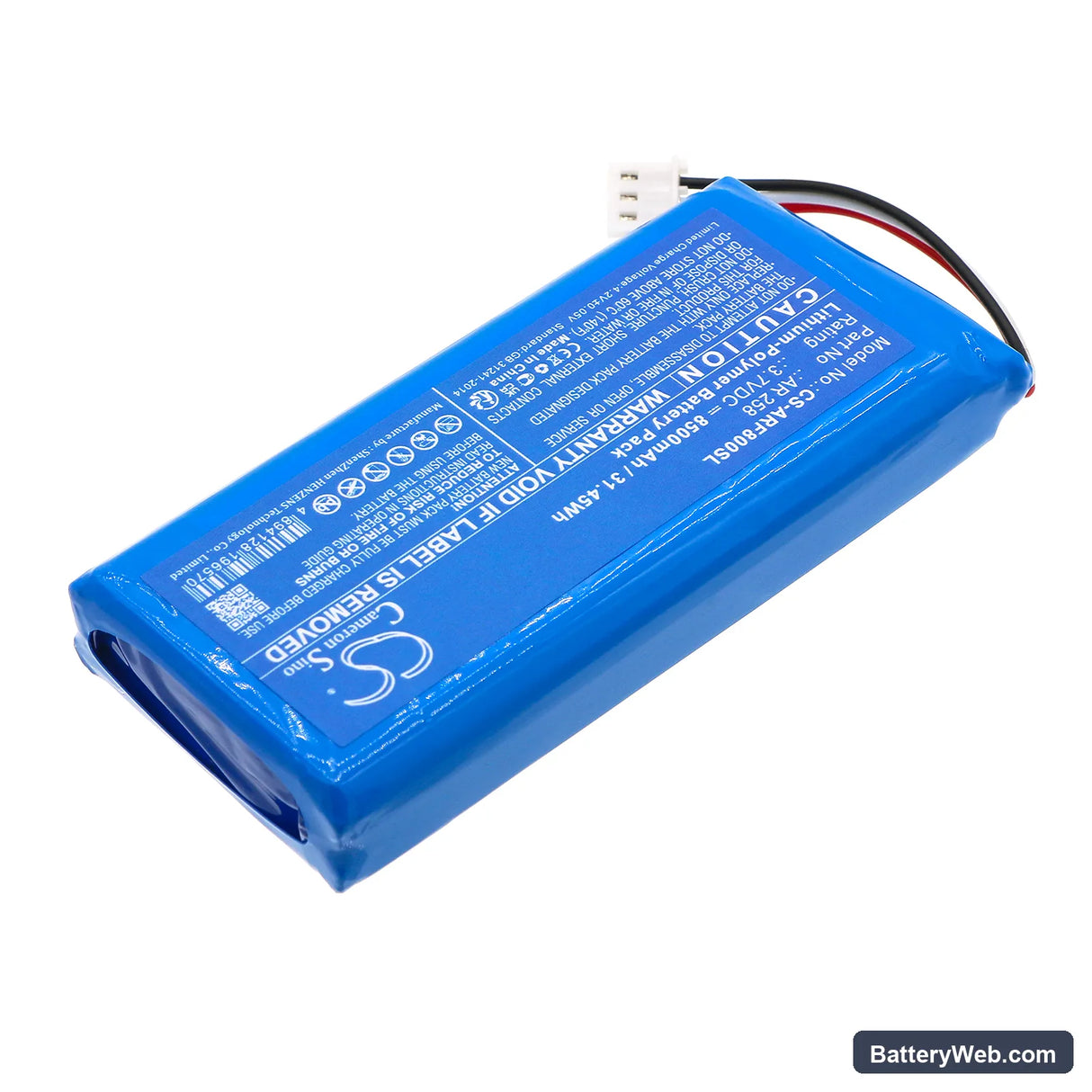 AAronia HF-8000 Replacement Battery, 3.7V, 8500mAh, Li-Polymer 2