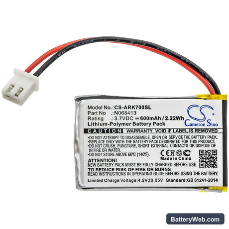 Atrack AK7 GPS tracker Replacement Battery, 3.7V, 600mAh, Li-Polymer 3