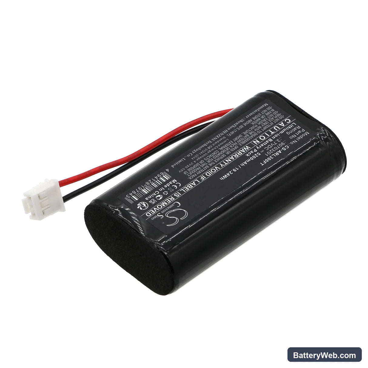 ADA-RO Adalit L-3000 Replacement Battery, 3.7V, 5200mAh, Li-ion 2