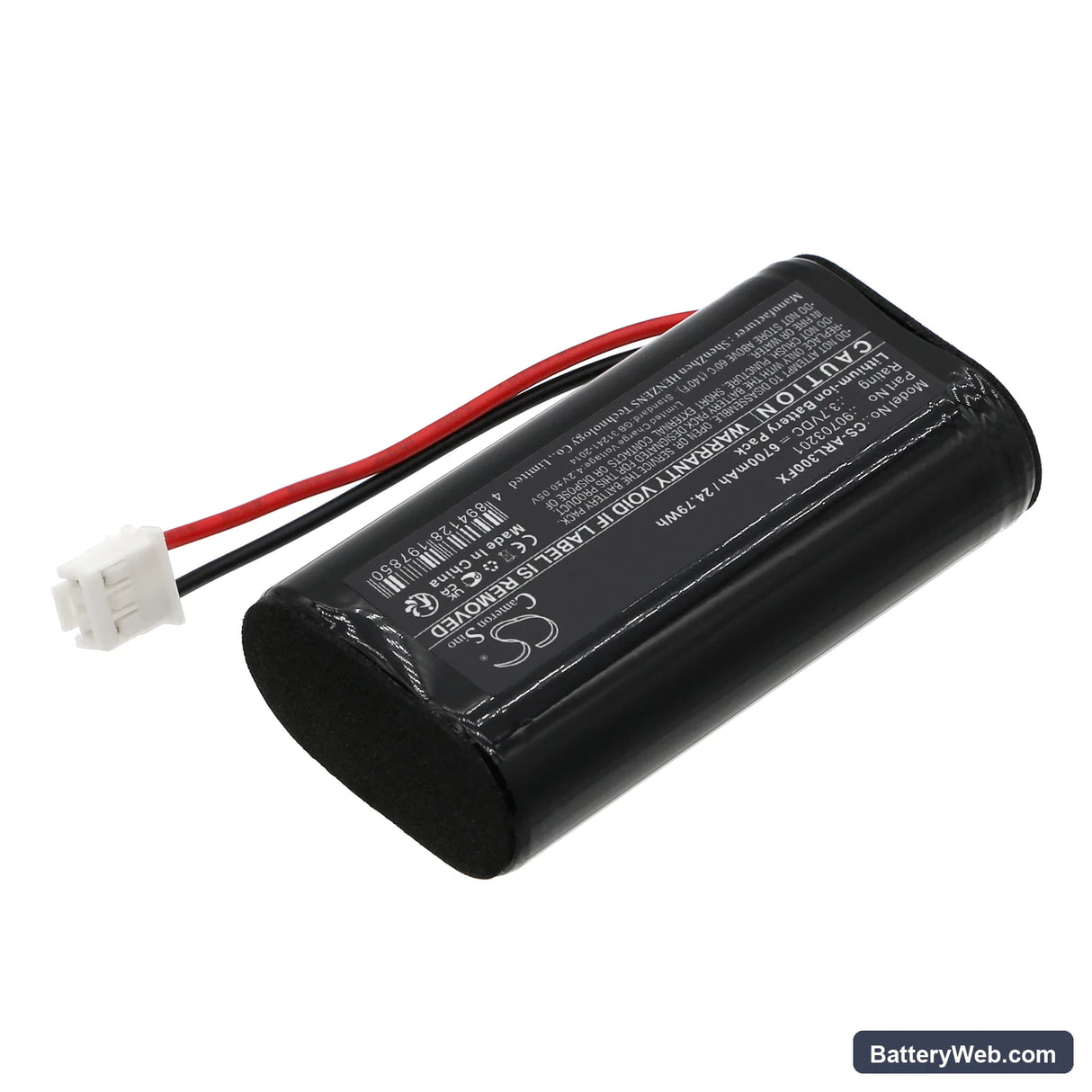 ADA-RO Adalit L-3000 Replacement Battery, 3.7V, 6700mAh, Li-ion 2
