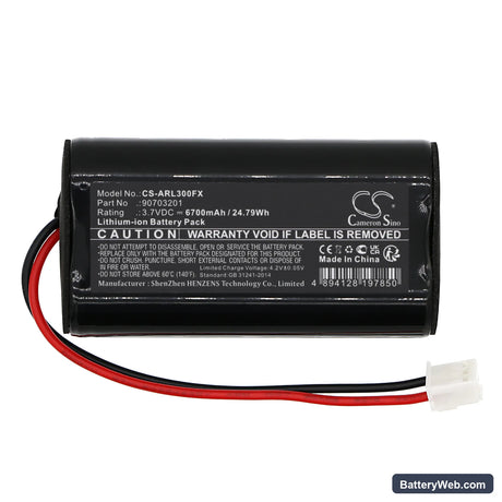 ADA-RO Adalit L-3000 Replacement Battery, 3.7V, 6700mAh, Li-ion 3