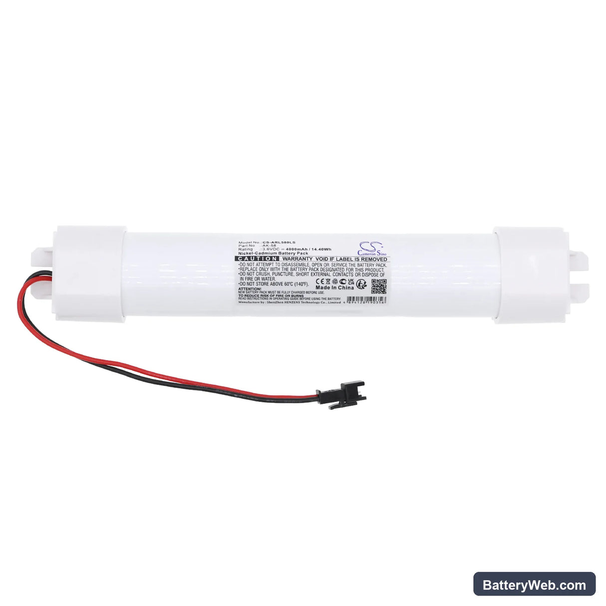 ARSEL AK-468-1 Replacement Battery, 3.6V, 4000mAh, Ni-CD 3