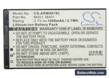 MyPhone 8920 Replacement Battery, 3.7V, 1000mAh, Li-ion 5