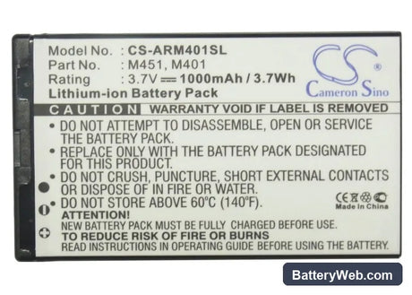 MyPhone 8920 Replacement Battery, 3.7V, 1000mAh, Li-ion 5