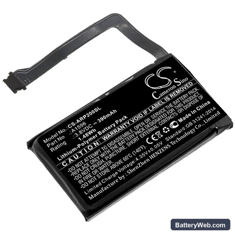 Apple MRXJ2ZP/A Replacement Battery, 3.8V, 390mAh, Li-Polymer 1