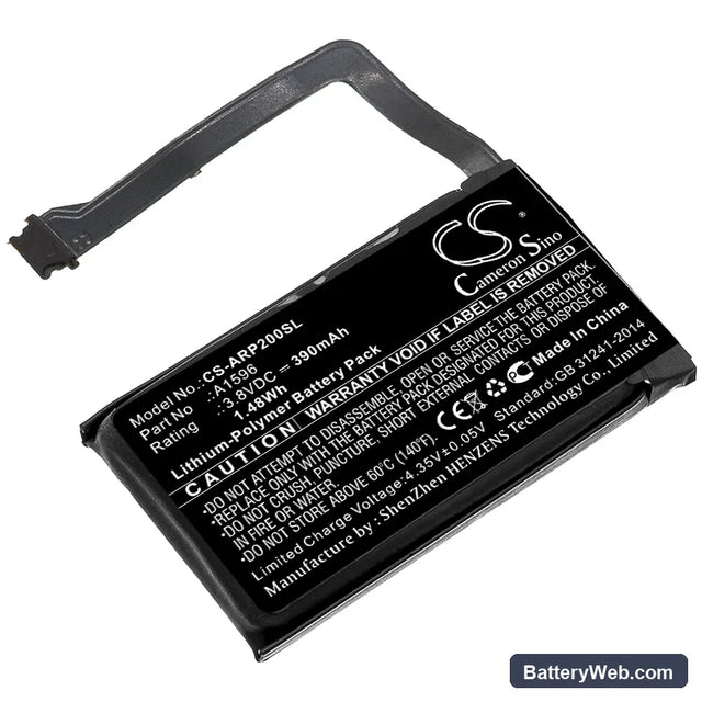 Apple MRXJ2ZP/A Replacement Battery, 3.8V, 390mAh, Li-Polymer 1