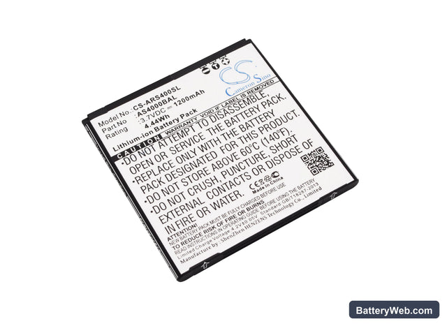 Aligator S4000 Replacement Battery, 3.7V, 1200mAh, Li-ion 1